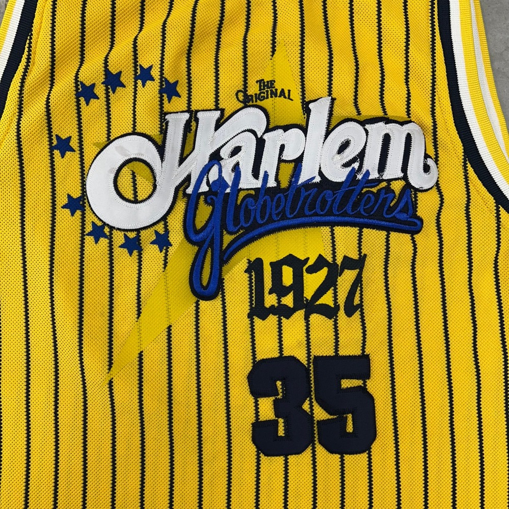 Vintage Platinum Fubu Harlem Globetrotters Jersey Men XL Pinstripe Hip Hop Skate - Picture 3 of 10